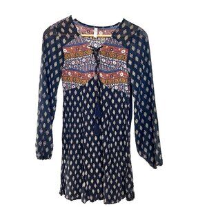 Boho style dress, size XS, knee length, flowy, artsy, casual